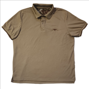 3/$20 Albert Morris Comfort Tan Polo Shirt